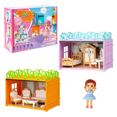 Игровой набор Мой маленький мир Гостиная и спальня 1toy Т26711 1